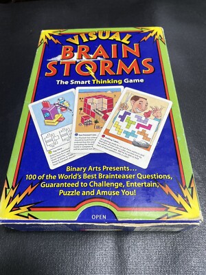VTG Smart Thinking Game 100 Brainteasers Visual Brain Storms Puzzles & Riddles