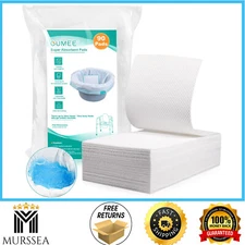 90 PCS Super Absorbent Commode Pads for Bedside Commode Bucket, Commode Liners P