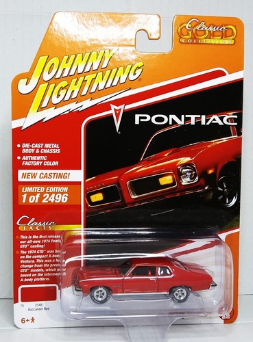 Rara - Johnny Lightning 1974 Pontiac GTO - cappa apribile con scoop agitatore - 1:64 - Foto 3 di 9