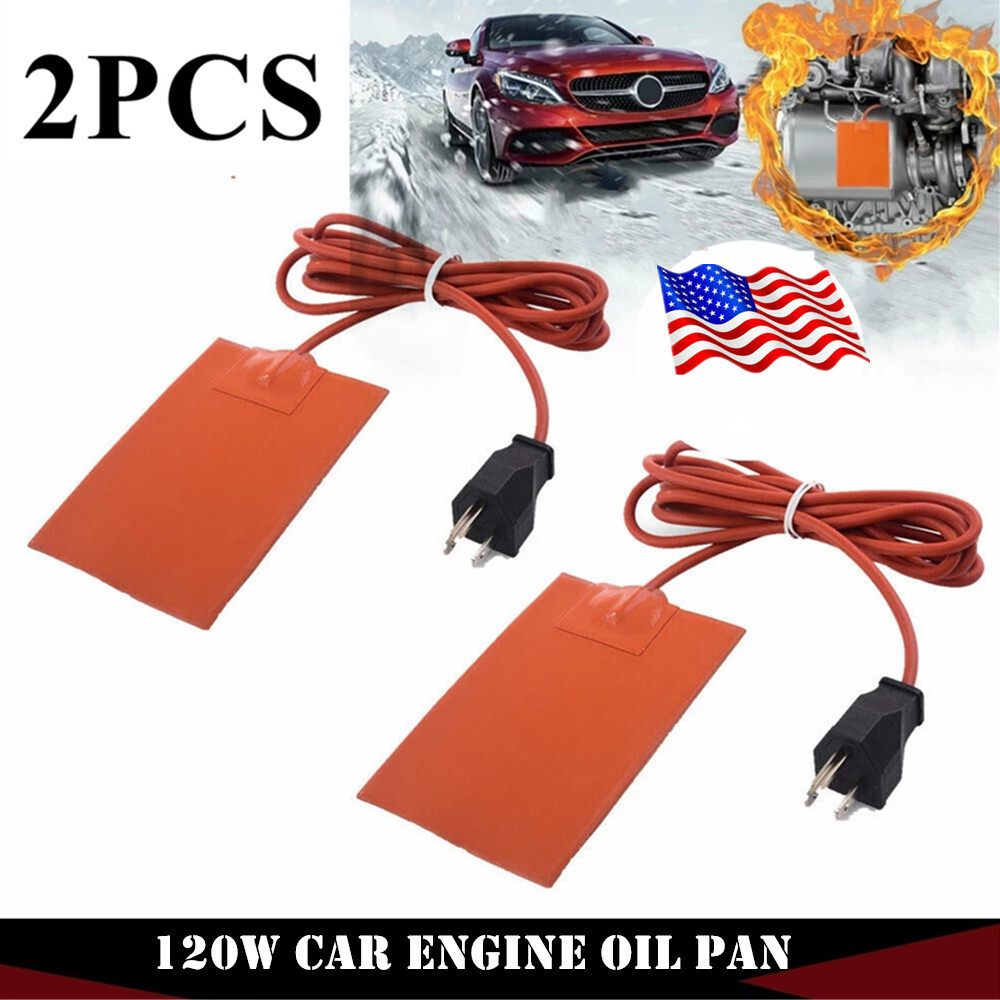 2x Car Engine Oil Pan Sump Tank Heater Plate US Plug Silicone Heating Pad  9x5 | eBay