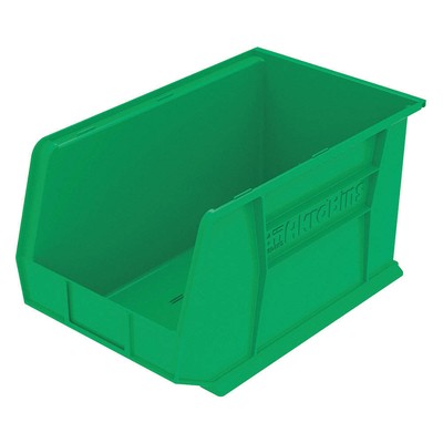 AKRO-MILS 30260GREEN Hang and Stack Bin,Green,Plastic,10 in 1UGR3