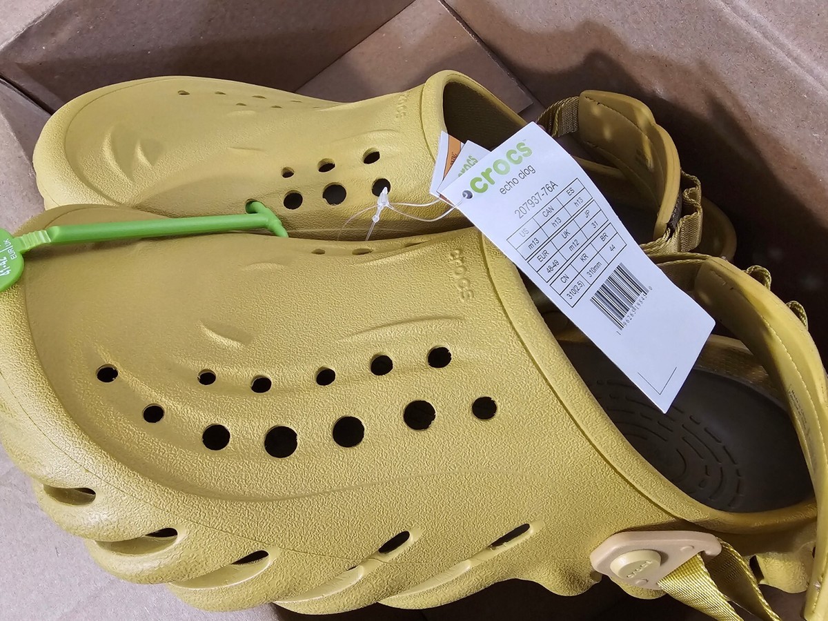 Men\'s Crocs Echo Clog Color: Desert Green  Size US 12 NEW Crocs Echo Clogs Desert Grass (207937-76A) Shoes Slides  main image 3