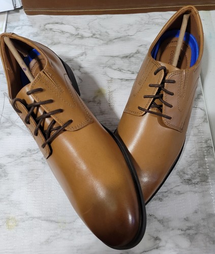Clarks Whiddon Plain Oxford Dress Shoes - Men's Size 10.5 M - Dark Tan Leather - Picture 3 of 12