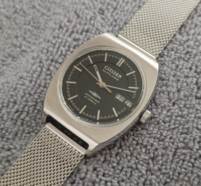 NICE & RARE VINTAGE CITIZEN CUTLASS AUTO DAY DATE 27 JEWELS