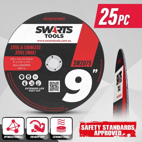 25pc 9" 230mm Angle Grinder Cutting Discs - Thin Cut Off Wheels Disks for Metal
