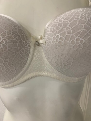 Chantelle C Magnifique UK 32DD Wired Moulded Balcony Smooth Tshirt Ivory Bra - Picture 8 of 9