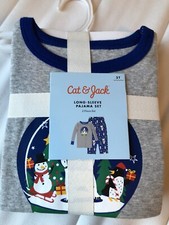 Cat  Jack Size 12M-3T Penguin Polar Bear Pajamas 2 Piece Set Boys Sleepwear