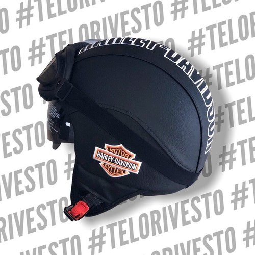 Casco Harley Davidson Visiera Scomparsa Interna Vintage retrò in pelle s m  l xl | eBay