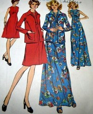 LOVELY VTG 1970s DRESS JACKET Sewing Pattern 12/34