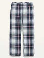 Old Navy Fleece Pajama Joggers for Girls Size: 6/Small Color: Color: Navy Plaid