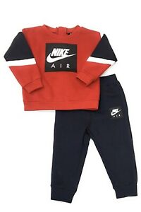 NWT Nike Air Baby Boys Sweatsuit Red 