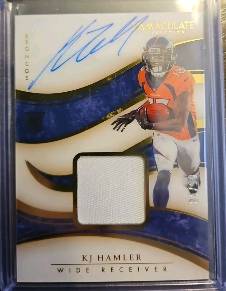 KJ Hamler Panini Immaculate Collection #124 Patch Autograph