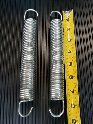 HEAVY DUTY STEEL EXTENSION  SPRINGS with HOOKS 8.5'' × 1'' (SET OF 4) SHIPS FREE!!