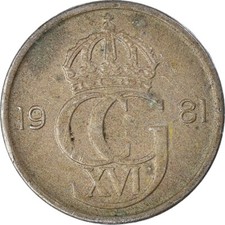 #923890 M&uuml;nze, Schweden, 50 &Ouml;re, 1981