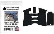Tractiongrips rubber grip tape overlay for Glock 19, 23, 32, 38 generation 3