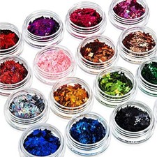 16 Colors Butterfly Glitter Nail Sequins Holographic Body Glitter Laser Butte...