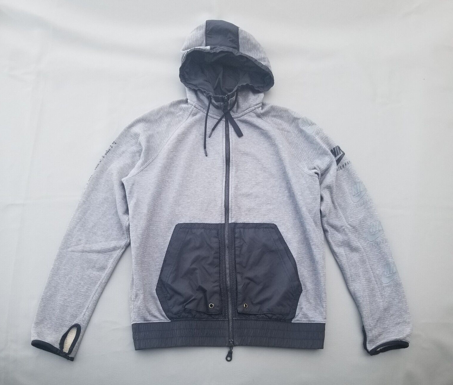 DFNDR Men's Armored Motorcycle Hoodie - Full Zip Smart Hoodie With CE Armor, Grey Large