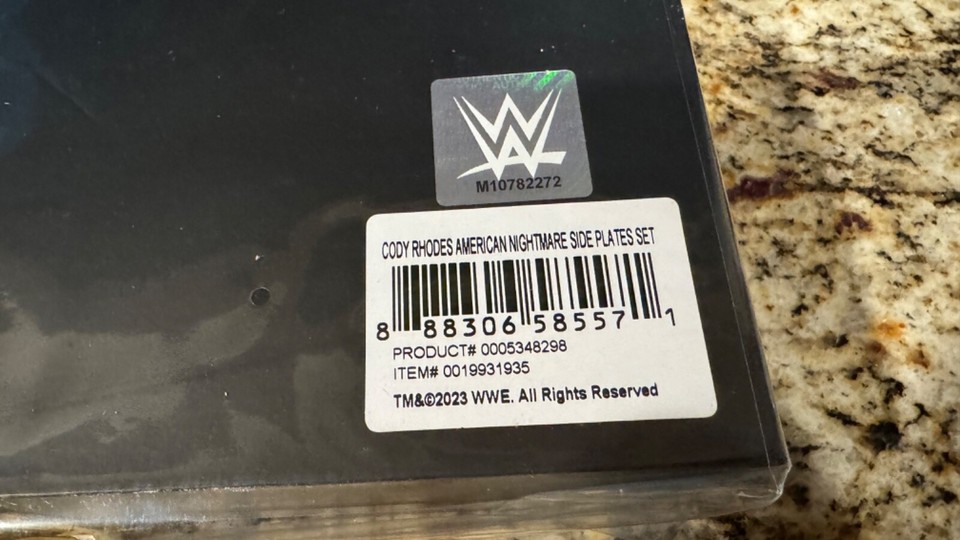 WWE American Nightmare Cody Rhodes Championship Side Plates Official IN