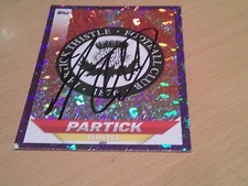 signed partick thistle badge by ex player stephen o"donnell