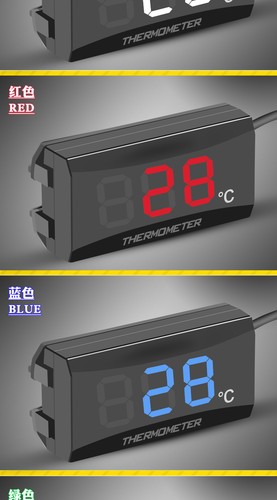 Motorcycle Water Tank Thermometer Meter Universal Adapter Scooter Bike digital - Picture 2 of 10