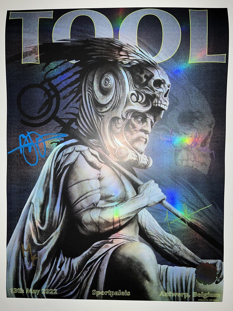 2022 TOOL SIGNED ANTWERP BELGIUM POSTER CONCERT TOUR 5/13/22 ADI