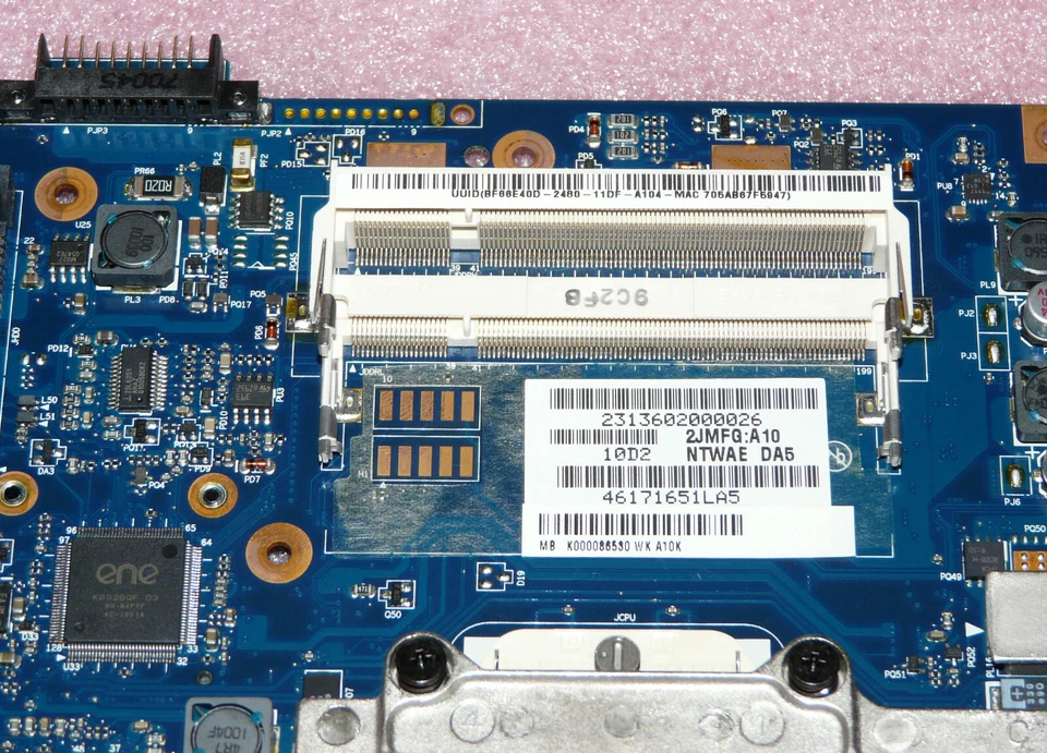 Toshiba Satellite L550D-11N Mainboard LA-5331P Rev:1.0 ATI Radeon HD4500 AMD CPU - Bild 2 von 4