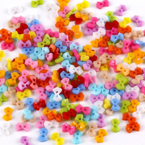 100x DIY 6mm Mini Buttons 2 Holes Doll Baby Garment Sewing Accessories Handcraft - Picture 9 of 22