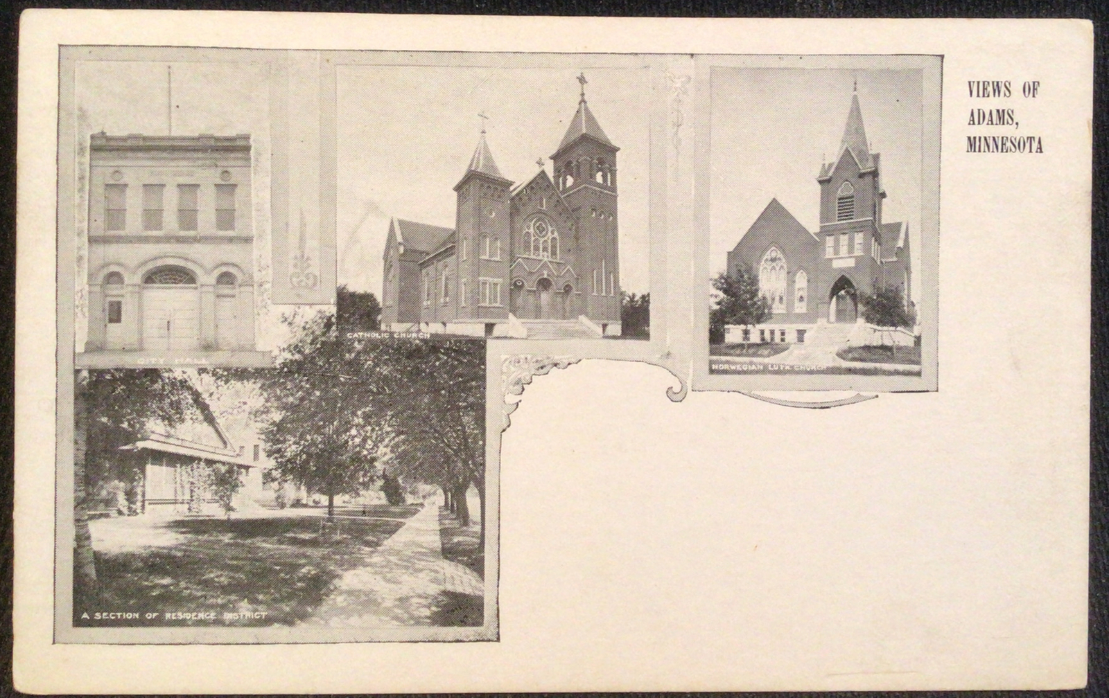 Adams Minn. Minnesota Views Vintage 1911 Postcard | eBay