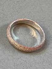 Thin 925 Sterling Silver Marked Stacking Band Ring Size 6.25 - widest part of ba