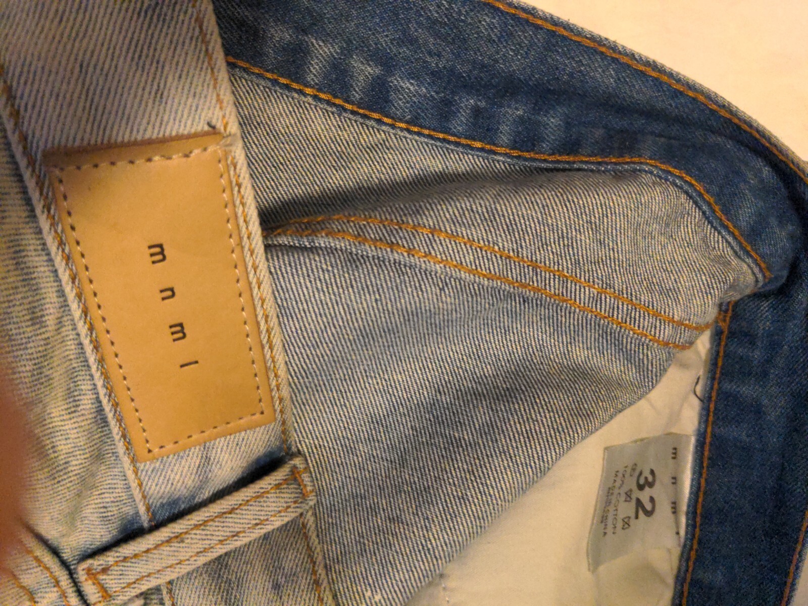 Men's MNML Jeans 32 skeleton middle finger Gem