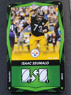 2024 Mattel UNO Elite NFL Green #155 Isaacs Seumalo Pittsburgh