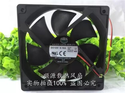 CoolerMaster AA225-12CB-4BN-F1 DC12V 0.16A 120*120*25MM 2-Wire Cooling Fan #D1