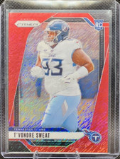 2024 Panini Prizm /35 RED SHIMMER RC ROOKIE TVONDRE SWEAT TITANS