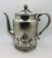 Antique 1905 - M.H. Wilkens & Söhne German Silver 800 Tea/Coffee Pot - 490g