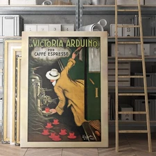 Victoria Arduino Vintage Cafe Poster Vintage Ads Coffee Canvas Print Wall Art