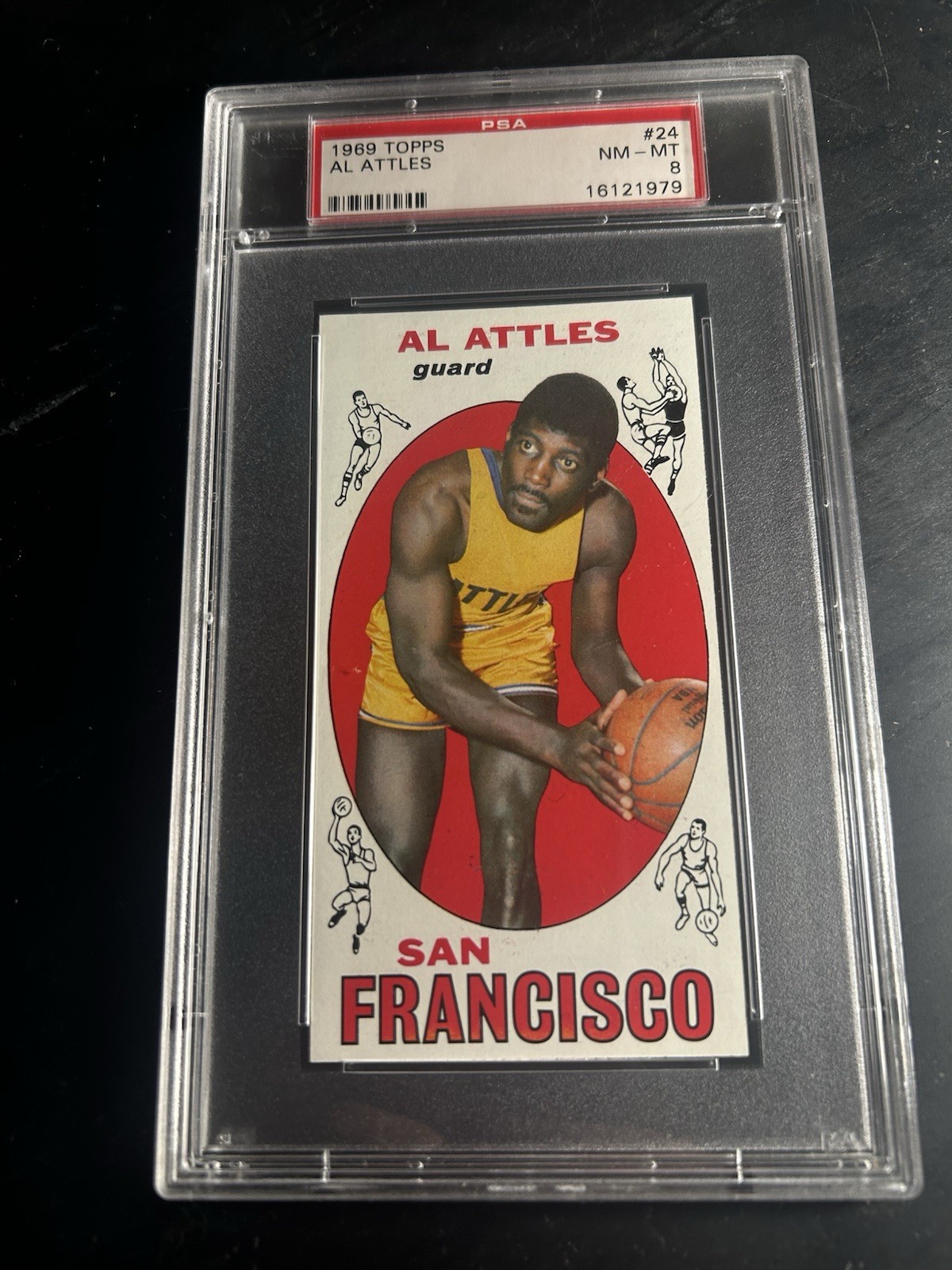 1969 Topps #24 Al Attles PSA 8 San Francisco Warriors