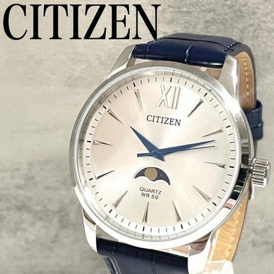 CITIZEN Moon face Men's Quartz Watch WR50 42mm Moving Products