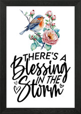 Poster arte da parete con cornice Benedizione nella tempesta quadro stampa su tela