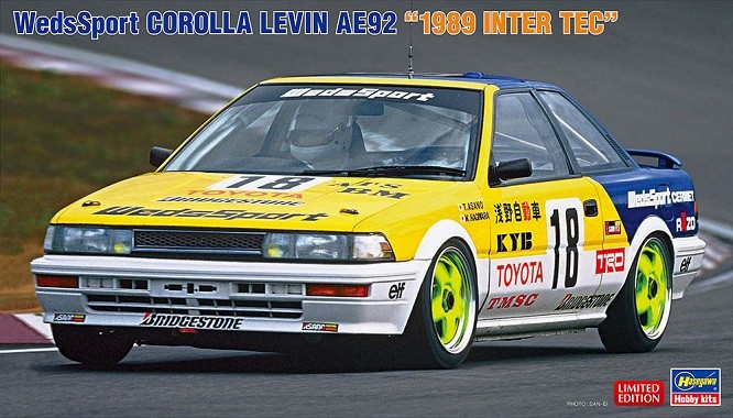 Hasegawa 20531 - 1/24 WedsSport Corolla Levin AE92, 1989 Inter Tec - New