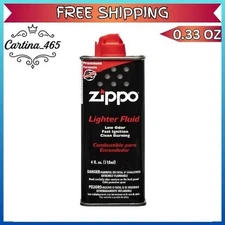 Zippo Lighter Fluid 4 oz (118ml) Premium Genuine Fuel Refill for Windproof Light
