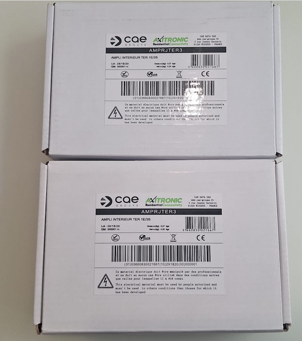 Amplificateur TV RJ45 Axitronic pour réparer la perte de signal antenne sur réseau de maison