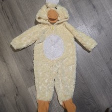 Old Navy Duck Halloween Costume 6-9 Months With Hood & Foot Covers Yellow
