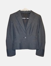 BCBGMAXAZRIA Women s Charcoal Gray Single Button Tailored Blazer Jacket