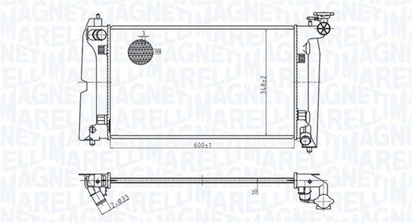 Magneti Marelli MotorküHler WasserküHler 350213178300 FüR Toyota Corolla Avensis-image