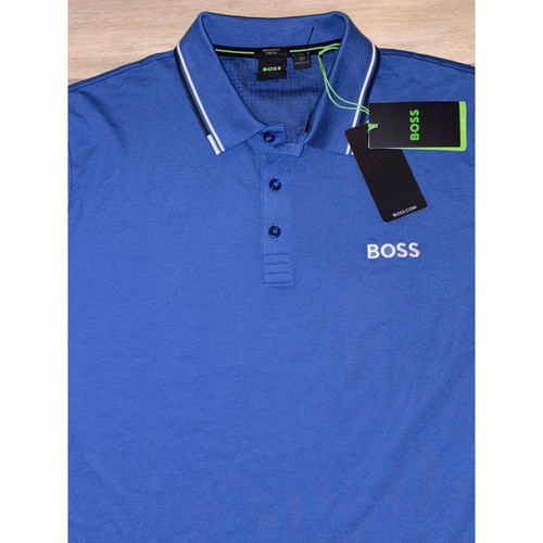 NWT Men's BOSS Performance Stretch Paddy Pro Short Sleeve Polo - XXL - Blue - Bild 6 von 12