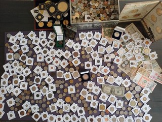 Blechdose alte Münzen Gold Silber kein Dachbodenfund Raritäten ca.10 5kg FAO