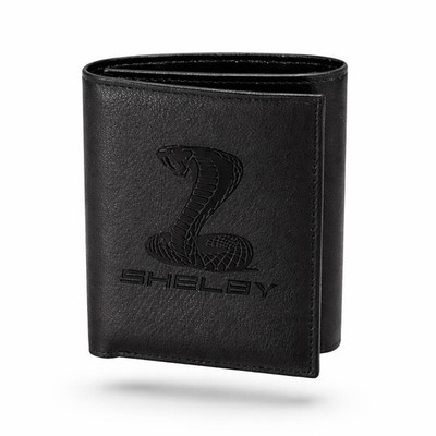 Shelby RFID Tri-Fold Lambskin Wallet * GT500 Cobra Ships Worldwide & FREE to USA