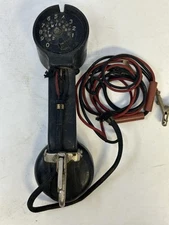 Vintage Bell Systems Lineman’s Field Telephone Handset w/ Clip & Cord Western