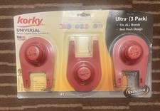 Korky  Universal Ultra   3 pk Toilet Flapper  Chain size 2" - NEW