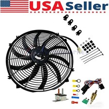 16 3500 Cfm Electric Radiator Fan High Thermostat Wiring Switch Relay Kit